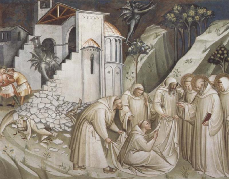 Spinello Aretino St.Benedict Revives a Monk from under the Rubble Sweden oil painting art